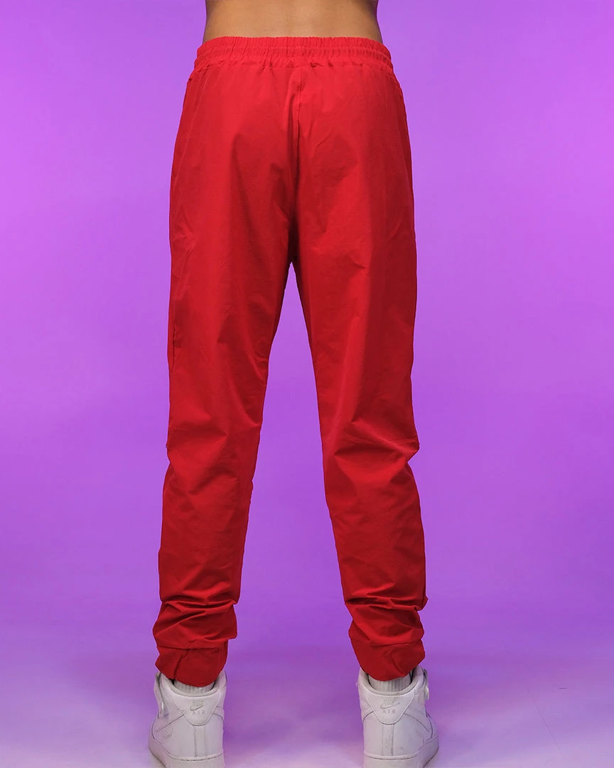 AE Womens Red Reflective Unisex Joggers 4 AE Womens Red Reflective Unisex Joggers