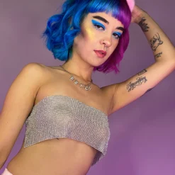 Hengda Bling Baby Rhinestone Bandeau Top