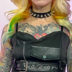 AE Womens Buckle Me Up Crop Top