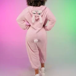 Fashion Go Pink Bunny Unisex Onesie Womens