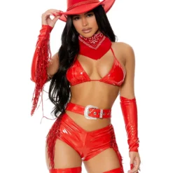 Forplay Womens 5pc Get 'Em Cowgirl Costume