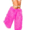 Music Legs Womens Solid Fluffy Leg Warmers