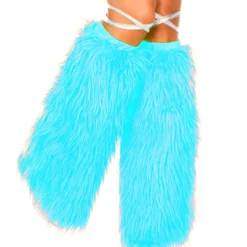 Music Legs Womens Solid Fluffy Leg Warmers