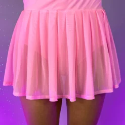 OhYes Fashion Y2K Doll Sheer Pleated Mini Skirt