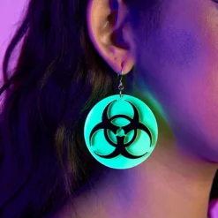Nomad Kandi Biohazard Earrings New