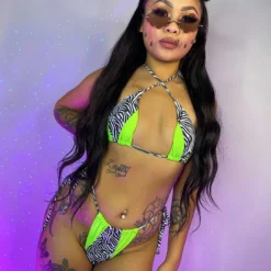 Fm Neon Savanna 2 Piece Bikini Womens