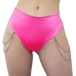 Bodyzone Techno Bish Chain High-Waist Shorts Bottoms 23 Bodyzone Techno Bish Chain High-Waist Shorts Bottoms