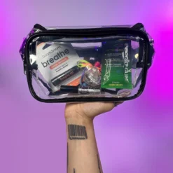 Hua Xin Xing Rui Bags New Black & Clear Rave Wonderland Two Compartment Fanny Pack