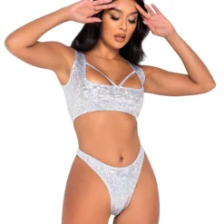 Roma Womens Silver Aura High-Cut Bottoms