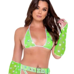 Roma Green Cosmic Stardust Bikini Tie Top 9 Roma Green Cosmic Stardust Bikini Tie Top