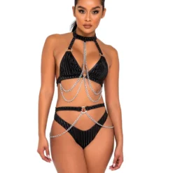 Roma Womens High Fidelity Chain Halter Top