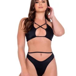 Roma New Black Kinetic Keyhole Bottoms