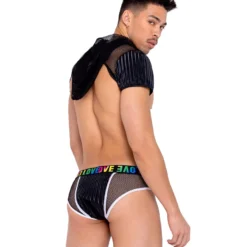 Rave Wonderland Shop 35 Roma Fishnet Crop Zip Hoodie