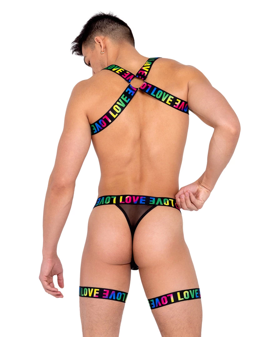 Roma Womens Rainbow Love Garter Thong 2 Roma Womens Rainbow Love Garter Thong