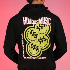 555stickers House Music For The Soul Smile Hoodie