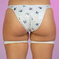 Roma White Cosmic Stardust High-Cut Bottoms