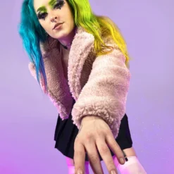 Hot And Delicious Snow Flurry Fuzzy Jacket New