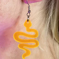AE Neon Snake Acrylic Earrings New