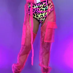 Hot And Delicious Pink Sheer Possibilities Organza Chaps Acid Jungle