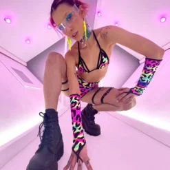 Elizabeth Acid Jungle Gloves (Pair) New