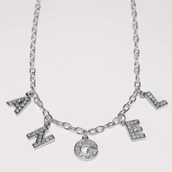 AE A-N-G-E-L Rhinestone Necklace Accessories