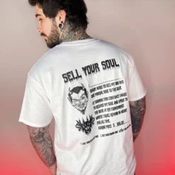 Jarmoo Sell Your Soul To The Rave White Tee Womens 10 Jarmoo Sell Your Soul To The Rave White Tee Womens