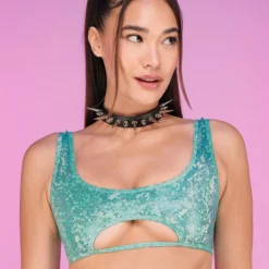 Roma Minty Aura Keyhole Top New