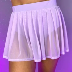 OhYes Fashion Y2K Doll Sheer Pleated Mini Skirt