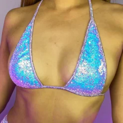 Roma Astro Candy Sequin Bikini Top