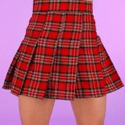 Daisy's Corsets Red Plaid Schoolgirl Skirt Womens