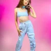 Hot And Delicious Emboldened Blue 2pc Pants Set