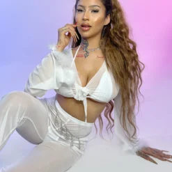 AE Bubble-icious Sheer Front-Tie Top New