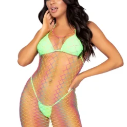 Leg Avenue New End Of The Rainbow Fishnet Tank Dress
