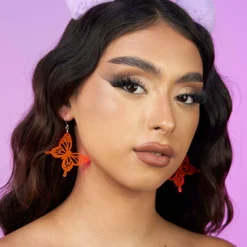 Nomad Kandi Fly With Me Butterfly Earrings New