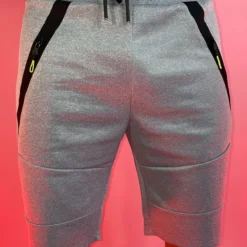 Phillip Marciano LLC Men's Tech Striped Neon Zipper Shorts Mens