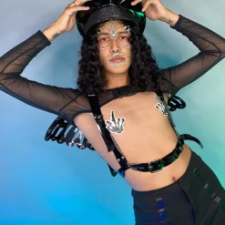 AE Sheer Long Sleeve Shrug With Buckle New