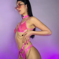 Roma 2pc Lustful Habit Pink Lingerie Set