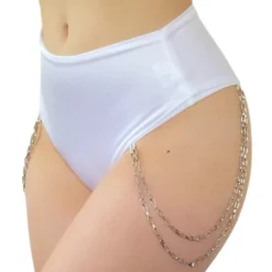 Bodyzone Techno Bish Chain High-Waist Shorts Bottoms 27 Bodyzone Techno Bish Chain High-Waist Shorts Bottoms