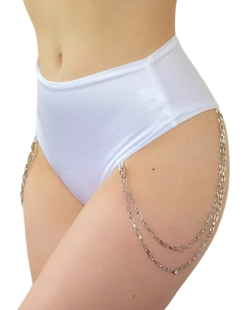 Bodyzone Techno Bish Chain High-Waist Shorts Bottoms 13 Bodyzone Techno Bish Chain High-Waist Shorts Bottoms