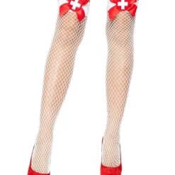 Leg Avenue Nurse Fishnet Thigh Highs Accessories