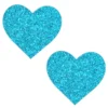 Neva Nude Accessories Bowie Blue Glitter Heart Pasties
