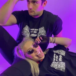 555stickers Womens Only Here For The Bass Reflective RW Tee