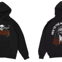 Jarmoo Pray To The Holy Bass God Headbanger Hoodie New