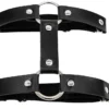 AE 1pc Miss Behaved Dual-Strap Faux Leather O-Ring Leg Garter Womens