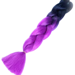 AE Womens Ombre Black/Purple Braiding Hair Extensions