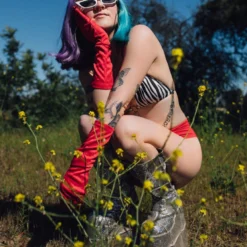 Leg Avenue Satin Elbow-Length Gloves Womens