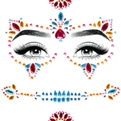 Leg Avenue DOTD Candy Skull Multicolor Face Jewels Sticker