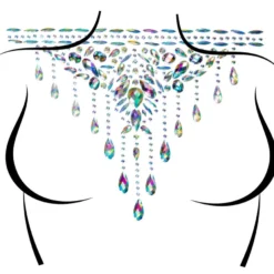 Leg Avenue Diamond Masquerade Adhesive Choker Body Jewel Sticker - Silver Accessories