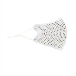 Neva Nude White Crystal Face Mask With Adjustable Loops Womens