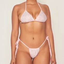 Hot And Delicious New 2pc All That Bling Rhinestone Bikini Set